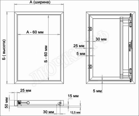 Люк под плитку Атлант 680*1870 Люк под плитку Атлант 680*1870