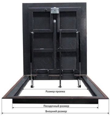 Напольный люк Дворник Уголок, стальной рифленый лист 1000*2300 Напольный люк Дворник Уголок, стальной рифленый лист 1000*2300