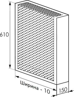 Радиаторный экран С перфорацией Цветок Перфорированный верх 590*610 Радиаторный экран С перфорацией Цветок Перфорированный верх 590*610