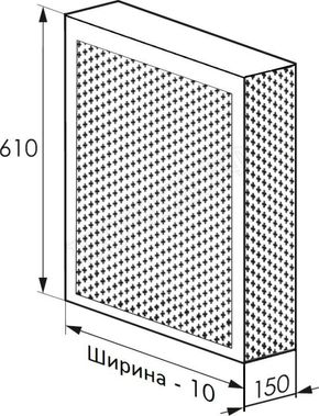 Радиаторный экран С перфорацией Цветок Перфорированный верх 590*610 Радиаторный экран С перфорацией Цветок Перфорированный верх 590*610