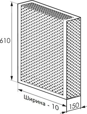 Радиаторный экран С перфорацией Цветок Перфорированный верх 590*610 Радиаторный экран С перфорацией Цветок Перфорированный верх 590*610