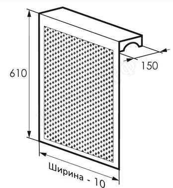 Радиаторный экран С перфорацией Цветок Перфорированный верх 590*610 Радиаторный экран С перфорацией Цветок Перфорированный верх 590*610