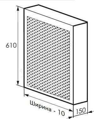 Радиаторный экран С перфорацией Цветок Перфорированный верх 590*610 Радиаторный экран С перфорацией Цветок Перфорированный верх 590*610