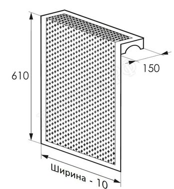 Радиаторный экран С перфорацией Цветок Перфорированный верх 590*610 Радиаторный экран С перфорацией Цветок Перфорированный верх 590*610